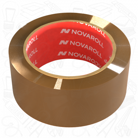 Скотч упаковочный NOVAROLL 204 КОРИЧНЕВЫЙ 48мм, 43мкр, 150 метров